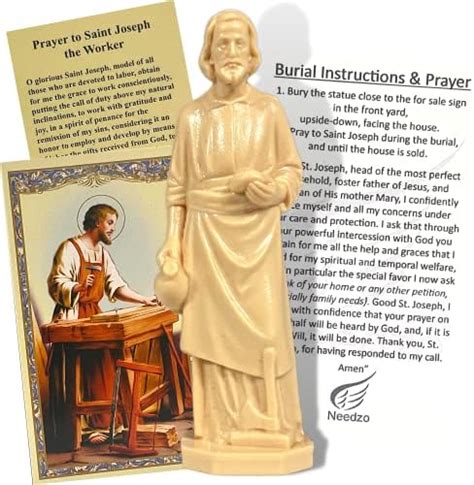 Religious Gifts Saint Joseph Statue Home Seller Kit With Prayer Card