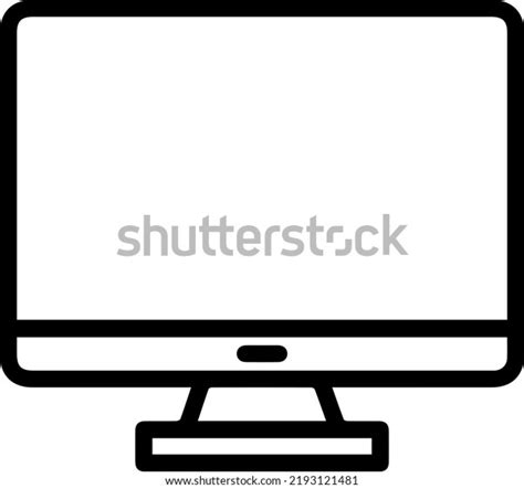 Modern Luxury Pc Monitor Vector Illustration Stock Vector Royalty Free