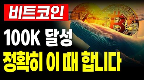 비트코인 전망 100K 달성 정확히 이때 합니다 비트코인 비트코인전망 비트코인하락 코인 뉴스 비트코인상승 금리인하