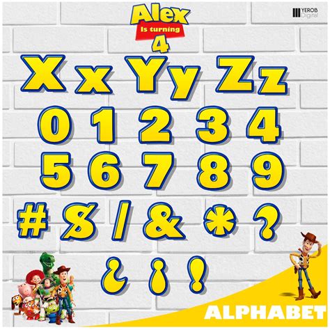 Toy Story Font Png Toy Story Alphabet Png Toy Story Letters Etsy