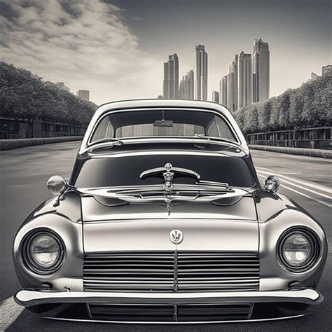 Premium AI Image | Closeup shot of a old car black and white background ...