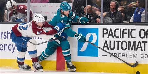 Nhl Game Preview Colorado Avalanche At San Jose Sharks With Line