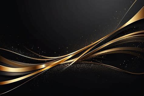 Premium Photo Abstract Elegant Gold Lines Diagonal Scene On Black