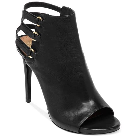 Vince Camuto Fenette Booties In Black Black Leather Lyst