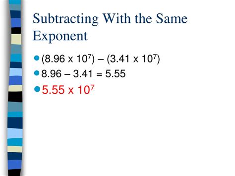 Ppt Adding And Subtracting Scientific Notation Powerpoint