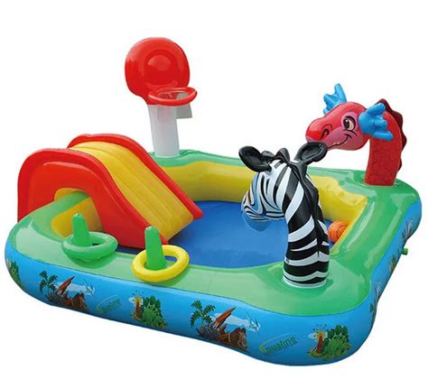 Baby Large Inflatable Swimming Pool with Inflatable Slide Pool Child Baby Kids Infant Bath Tub ...