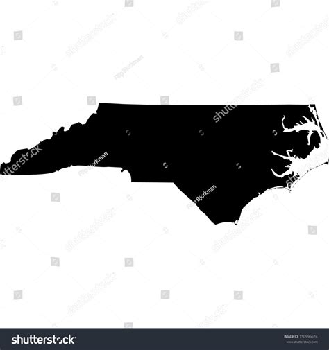 High Detailed Vector Map North Carolina Stock Vector (Royalty Free ...