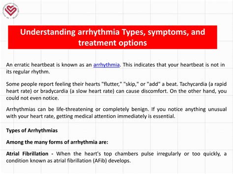 Ppt Understanding Arrhythmia Types Symptoms And Treatment Options