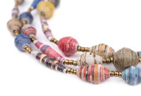 Mixed Recycled Paper Beads From Uganda Paper Beads Paper Beads Tutorial Paper Bead Jewelry