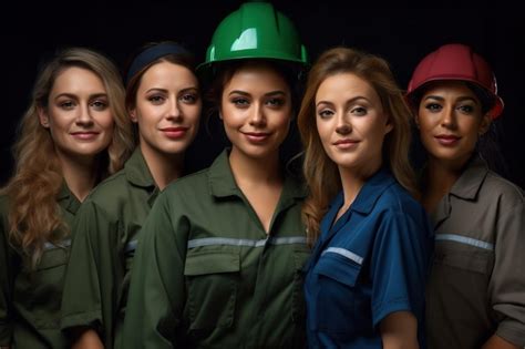 Premium AI Image | Group of women of different professions in working ...