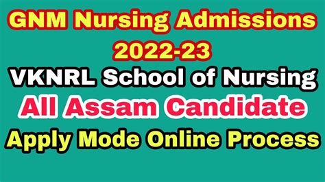 Vknrl Gnm Nursing Admission Vknrl School Of Nursing Online