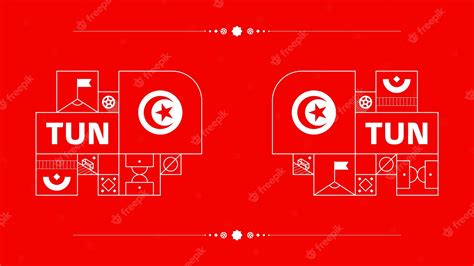 Premium Vector | Tunisia flag for 2022 football cup tournament isolated ...