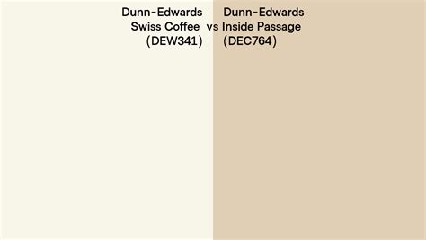 Dunn Edwards Swiss Coffee Vs Inside Passage Side By Side Comparison