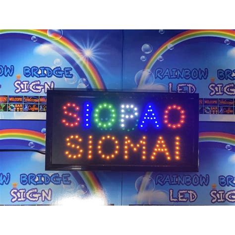 Siopao Siomai Rainbow Bridge Led Signage New Small Size W Cm