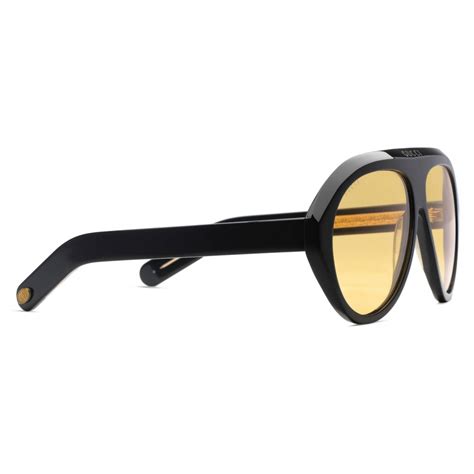 Gucci Navigator Sunglasses With Double G Black Yellow Gucci