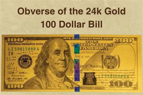 24k Gold 100 Dollar Bill Value: How Much Is It Worth ...