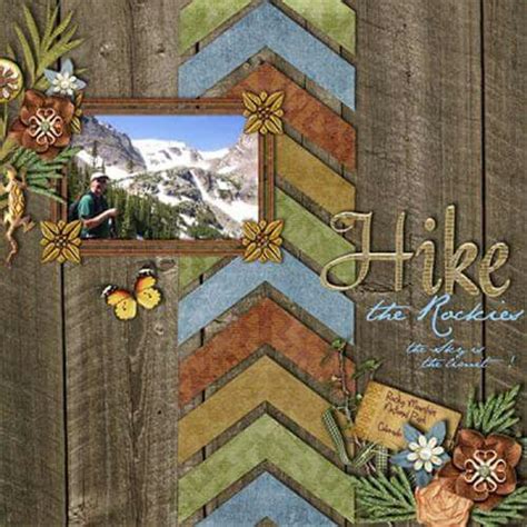 Mountain Hike Layout Creative Scrapbook Vacation Scrapbook