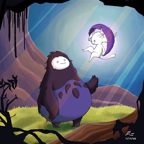 I did an Ori fan art to celebrate Ori and the Will of the Wisps' launch ...