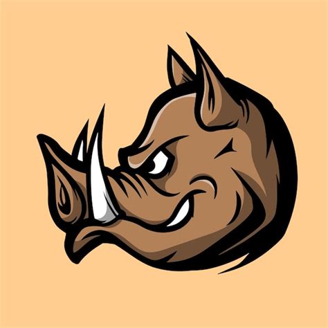 Premium Vector Wild Boar Esports Logo Cartoon Mascot Vector Design