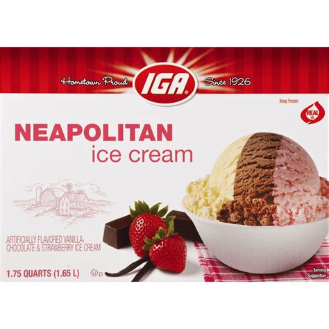 Iga Ice Cream Neapolitan 1 75 Qt Delivery Or Pickup Near Me Instacart