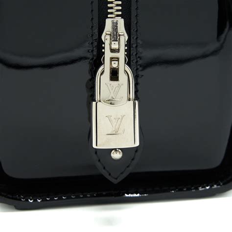 Louis Vuitton Epi Tote Bag Patent Leather Black Shw