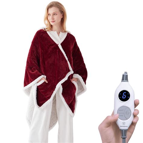 Westinghouse Wearable Heated Throw Blanket Electric Heated Wrap Poncho