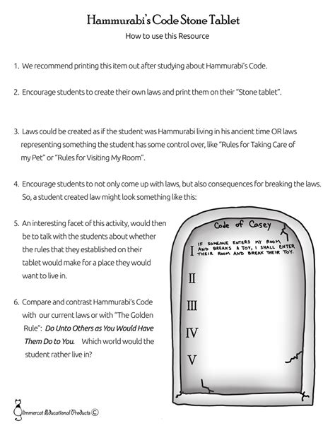 Code Of Hammurabi Activity