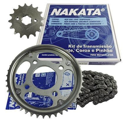 Kit Relação Tração Nakata Corrente Coroa Pinhão Honda Cg Titan Fan 150