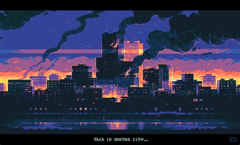 2D Pixel Art City