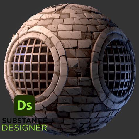 An Object Made Out Of Bricks With The Words Substance Designer On It S Side