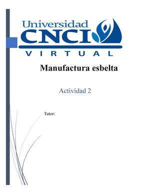 Proyecto Modular Manufactura Esbelta Universidad Virtual Cnci