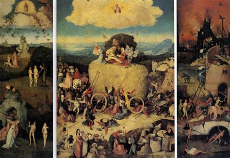 Triptychon Der Haywain Von Hieronymus Bosch 1450 1516 Netherlands