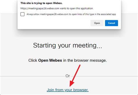 How To Join A Webex Meeting From A Browser All Things How