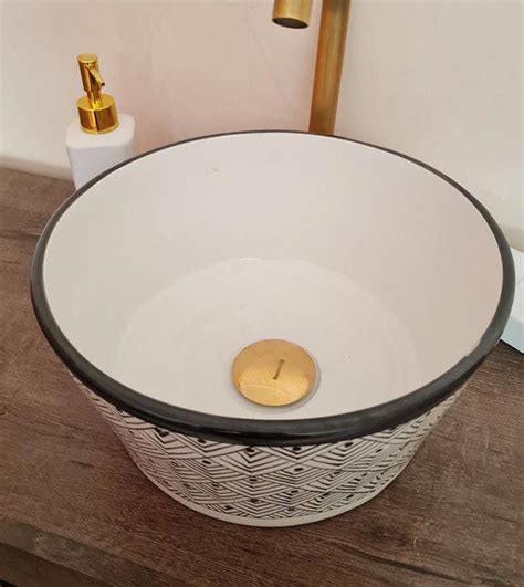 Jeenalavie Bucket Shaped Bathroom Sink Mid Century Vessel Sink