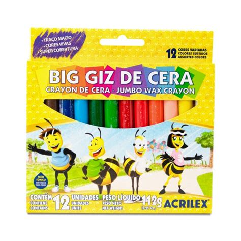 BIG GIZ DE CERA 12 CORES ACRILEX