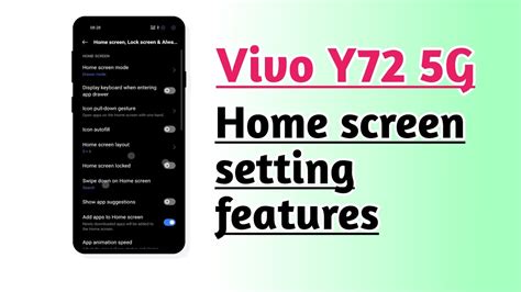 Vivo Y G Home Screen Setting Features How To Use Youtube