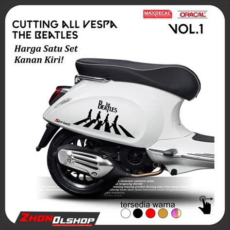 Jual STIKER VESPA MATIC MODEL THE BEATLES STIKER THE BEATLES MOTOR