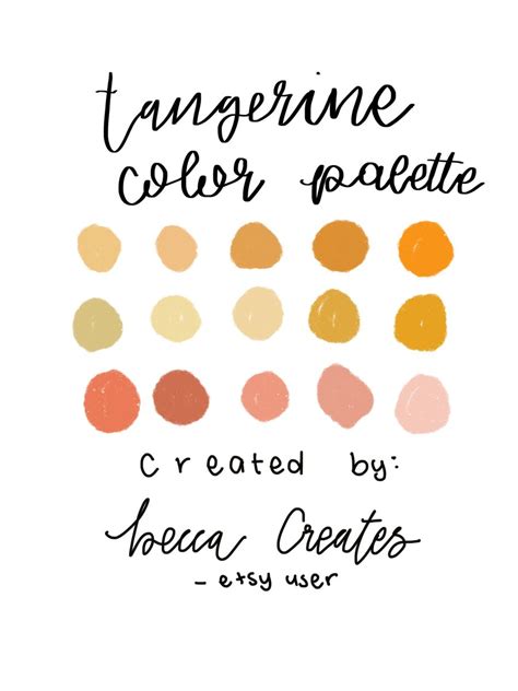 Tangerine Color Palette 🍊 Tangerine Color Color Palette Color