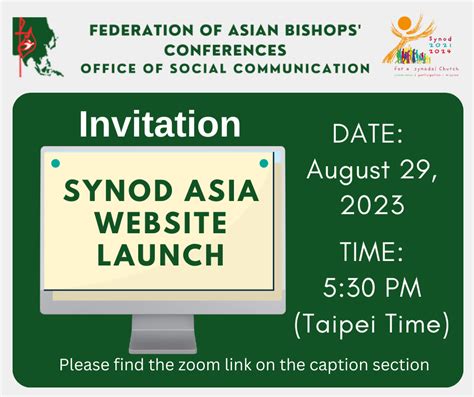 Synod Asia Website Launch Fabc Office Of Social Communication