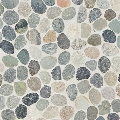 Shop Nature Round Sumatra Blend Pebble Honed Mosaic Tile TileBar