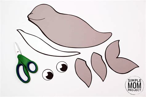 Easy DiY Beluga Whale Craft with Free Template