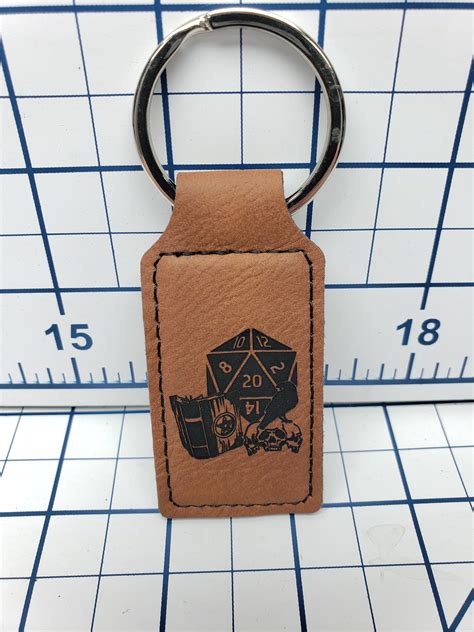 Dungeons And Dragons Class Icons With D20 Rectangle Keychain Etsy