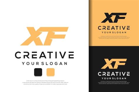 Cr Ation De Logo Abstrait Lettre Monogramme Xf Vecteur Premium