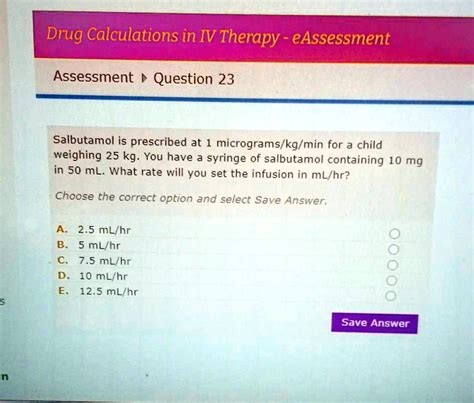 Solved Texts Drug Calculations In Iv Therapy Eassessment Assessment