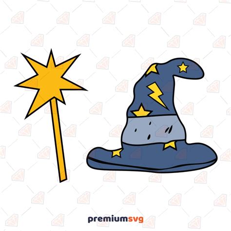 Wizard Hat Svg Cut Files Wizard Hat Vector Instant Download Premiumsvg