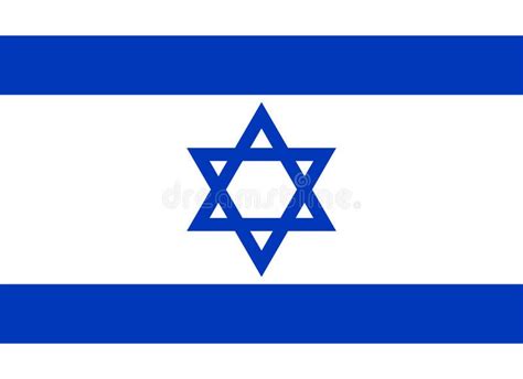 White Blue of Israel Realistic Flag. Flag of Israel. Official Colors ...