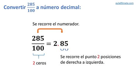 De Fracci N A N Mero Decimal Aula Mate