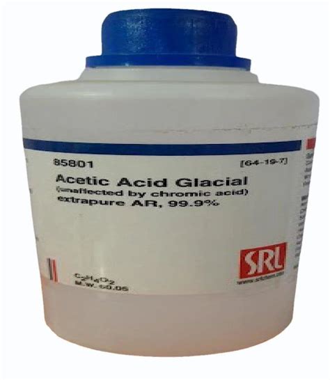 White Purified Water SRL Acetic Acid Glacial 99 9 Extrapure For