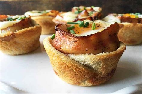 Breakfast Toast Cups with Bacon and Eggs | Foodal