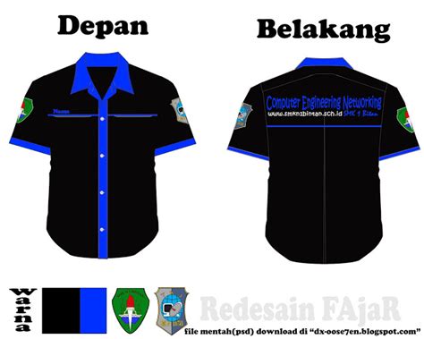 Contoh Desain Baju Praktek Tkj